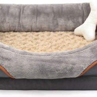 Cama ortopédica de espuma viscoelástica para perro JOYELF, con funda extraíble lavable y juguete de chirridor como regalo - BESTMASCOTA.COM