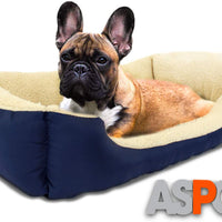 Cama para perro, motivo a rayas de ASPCA, micro tecnología, 28 por 20 por 8 pulgadas - BESTMASCOTA.COM