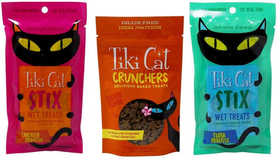 Tiki Cat - Juego de 3 dulces de gato sin grano con sabor variado, 1 cada uno: pollo mousse, gallineros, atún mousse - BESTMASCOTA.COM