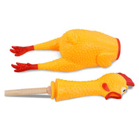 Divertido goma de 15" gritando pollo juguete para niños y mascotas – muy duradero y divertido pollo Perro Chew Squeaky Toy – Silly apretar y emite sonido novedad Idea de regalo – colores vibrantes y Wacky diseño - BESTMASCOTA.COM