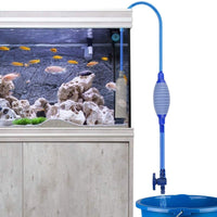 Numero-One - Filtro de agua para acuario, sifón de acuario, bomba de vacío que cambia de agua, lavado de arena, flujo de agua ajustable con colador incorporado, válvula de salida, bolsa de aire - BESTMASCOTA.COM