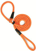 Correa para perro Mighty Paw Slip Rope | 6 pies, talla única, correa de cuerda deslizante. Fácil de poner, no necesita collar o arnés. Cuerda de escalador duradera y resistente a la intemperie con costuras reflectantes (naranja) - BESTMASCOTA.COM