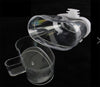 hypeety comida para pájaros dispensador de agua 2 pc alimentador de mascotas y taza de agua 6.8 fl oz/7.05 oz transparente jaula de pájaros alimentador para pájaros periquitos pequeño pájaro (color al azar & Pack de 2) - BESTMASCOTA.COM