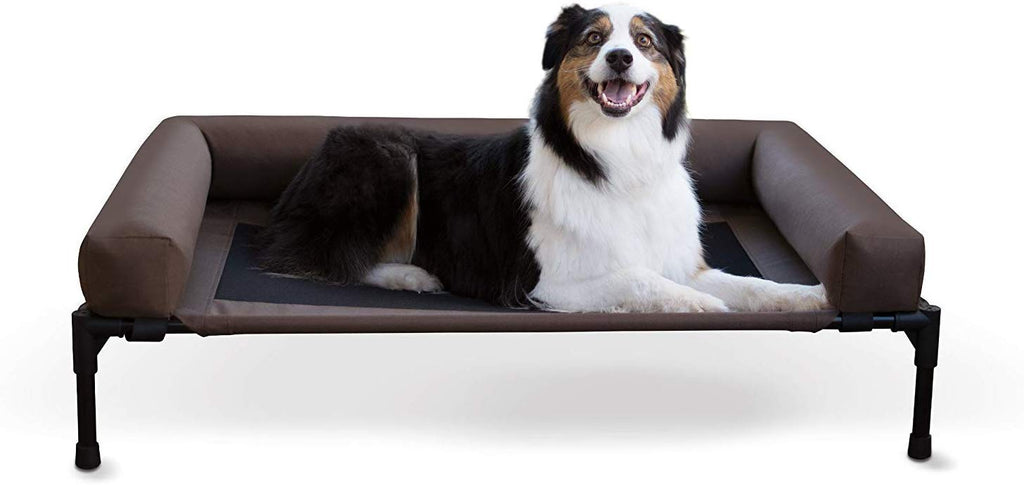 K&H Pet Products Bolster - Cuna para mascotas (tamaño grande, chocolate/malla) - BESTMASCOTA.COM