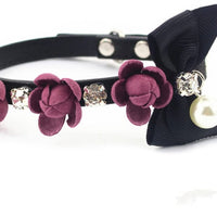 Cocopet - Collar de lujo hecho a mano con pedrería japonesa con colgante de campana para gatos disfraz de niña, color rosa (XS) - BESTMASCOTA.COM