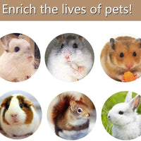 Supmaker Hamster Chew Toys, Guinea Pig Toys Natural Wooden Gerbil Rats Chinchillas Toys Accessories Dumbells Exercise Bell Roller Teeth Care Molar Toy for Birds Bunny Rabbits Gerbils - BESTMASCOTA.COM