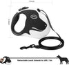QiMH Correa retráctil para perro, 360 ° sin enredos, resistente y reflectante de 16.0 ft con asa antideslizante para perros de tamaño mediano y grande de hasta 110 libras, freno de una mano, pausa y bloqueo - BESTMASCOTA.COM