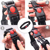 QiMH Correa retráctil para perro, 360 ° sin enredos, resistente y reflectante de 16.0 ft con asa antideslizante para perros de tamaño mediano y grande de hasta 110 libras, freno de una mano, pausa y bloqueo - BESTMASCOTA.COM
