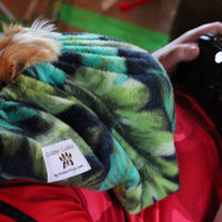 Critter Cuddler Small Animal Carrier and Bonding Pouch Anti-Anxiety Interactive Play Exercise Ring Therapeutic for Pet & Handler Small Dog Cat Hedgehog Puppy Travel Sling - Made in USA (Woodland) - BESTMASCOTA.COM