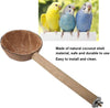 HEEPDD - Comedero de pájaros con perchas, concha de coco natural, contenedor de semillas de comida, soporte para pájaros, juguetes para pájaros y pájaros - BESTMASCOTA.COM