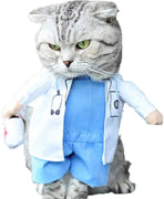nacoco perro gato ropa Halloween vaqueros Doctor disfraz mascota Apparel - BESTMASCOTA.COM