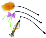 SmartyKat Plumas Whirl reemplazo Wands Gato Juguete, 3 unidades - BESTMASCOTA.COM