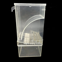 Mrli Pet - Comedero automático integrado para pájaros sin ensuciar, con jaula de perca, accesorios para Budgerigar, Canario, Cockatiel, Finch, Parakeet, Seed Food Container - BESTMASCOTA.COM