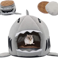 Cama para mascotas pequeñas, diseño de hámster holandés de cerdo, algodón, color gris