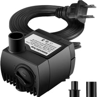 Homasy Upgraded 80 GPH (300L/H, 4W) Submersible Water Pump, 48 Hours Dry Burning Water Pump with 5.6ft (1.7m) Power Cord - BESTMASCOTA.COM