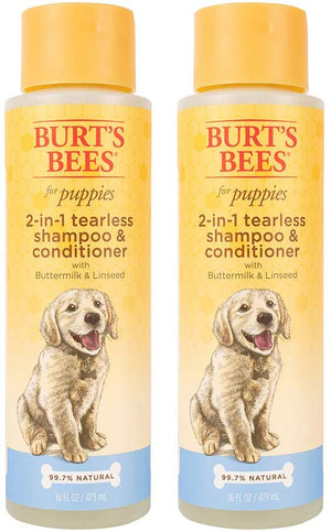 Champú 2 en 1 Burts Bees para perrito, no irrita los ojos, paquete de de 2 - BESTMASCOTA.COM