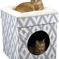 Kitty City - Cama grande para gatos, cubo apilable, casa de gatos para interiores y exteriores - BESTMASCOTA.COM
