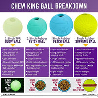 Pelotas de juguete para perros de Chew King, extremadamente duraderas, colección de juguetes Fetch, se adapta a lanzadores de pelotas - BESTMASCOTA.COM