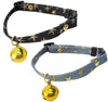 SLSON - 2 collares para gatos con campana para gatitos y cachorros, lindo collar con patrón de estrellas y campana dorada para gatito de mascota ajustable de 8 a 12 pulgadas - BESTMASCOTA.COM