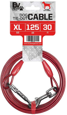 BV cable duro extra largo para atar perros de hasta 125 libras, 30 pies - BESTMASCOTA.COM