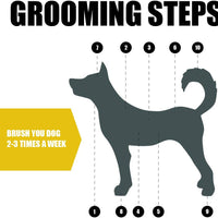 BV Cepillo para perro y gato, peine para aseo de mascotas, cerdas de 2 lados y pines para perros de pelo largo y corto, eliminando pelos - BESTMASCOTA.COM
