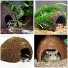 SunGrow Coco Hut for Aquatic Pets, Made of Raw Coconut, Smooth Edges, Comfortable Hideout, Snag-Free Surface to Keep Fish, Hermit Crabs and Other Pets Safe, Perfect for Breeding - BESTMASCOTA.COM