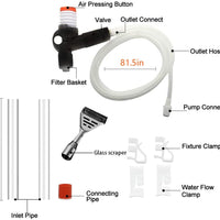 SSRIVER - Kit de limpiador de grava para acuario con boquilla larga para cambiar el agua y limpiar la grava del filtro con botón de presión de aire y controlador de flujo de agua ajustable, sin BPA - BESTMASCOTA.COM