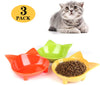 Cuencos de comida para gatos, de cGy, antideslizantes, para mascotas, cuencos de agua poco profundos, para gatos, cuencos anchos para aliviar el estrés, la fatiga, para mascotas, para perros, gatos, conejos - BESTMASCOTA.COM