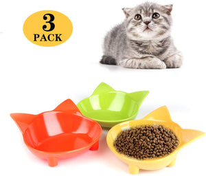 Cuencos de comida para gatos, de cGy, antideslizantes, para mascotas, cuencos de agua poco profundos, para gatos, cuencos anchos para aliviar el estrés, la fatiga, para mascotas, para perros, gatos, conejos - BESTMASCOTA.COM