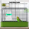 HEEPDD Alimentador de Agua para Pájaros, Recipiente Automático de Bebida de Agua Dispensador de Alimentos Jaula Aves Suministros para Parrot Budgie Cockatiel Conure Lovebirds Finch - BESTMASCOTA.COM