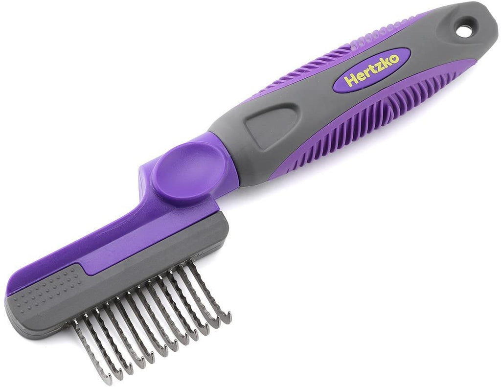 Blade Dematting Comb de seguridad hertzko – Ronda Hojas largas con bordes redondeados – Ideal para cortar y quitar Dead, Matted o Knotted pelo - BESTMASCOTA.COM