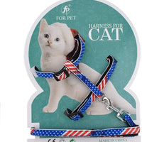 Stock Show - Arnés de nailon ajustable para gato pequeño, con correa, cuerda de seguridad para caminar - BESTMASCOTA.COM
