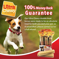 Ultra masticable: hueso de doble golosina, sabor a mantequilla de cacahuete, dulces para perros, base de arroz altamente digerible, promueve la placa y el control de tartartán, perfecto para entrenamiento, vida útil de dos años - BESTMASCOTA.COM