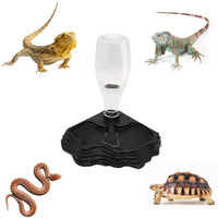 SLSON - Dispensador automático de agua para reptiles, 13.5 onzas, accesorio de alimentación para tortuga, dragones barbudos, lagartos para tanque de terrario - BESTMASCOTA.COM