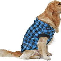 PAWZ grande perro tartán camisa Escudo Sudadera con Capucha Mascota Invierno Ropa suave y cálida - BESTMASCOTA.COM