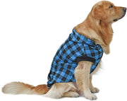 PAWZ grande perro tartán camisa Escudo Sudadera con Capucha Mascota Invierno Ropa suave y cálida - BESTMASCOTA.COM