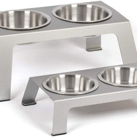 PetFusion Elevated Dog Bowls, Cat Bowls -- Premium anodized Aluminum feeder (Short 4", Tall 8" options). US FOOD GRADE Stainless Steel raised bowls - BESTMASCOTA.COM