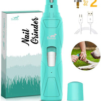 Toozey Molinillo de uñas para perro con 2 ruedas de molienda, profesional, 2 velocidades, eléctrico, recargable, bajo nivel de ruido, cortaúñas para mascotas, sin dolor, cuidado y suavizante para perros y gatos pequeños y medianos - BESTMASCOTA.COM