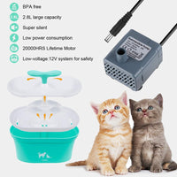 Lictin Cat Fuente de agua para beber – Fuente de agua para mascotas para perro gato dispensador de agua 2,8 L con 2 W bajo consumo de energía y 4 piezas de filtros reemplazables, fuente de agua para mascotas para perros, gatos - BESTMASCOTA.COM