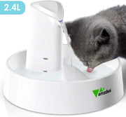 amzdeal Cat Water Fountain, 81 oz/2.4L Automatic Pet Fountain, Drinkwell for Cats, Ultra Quiet Cat Water Dispenser with LED Light and Filter, Big Water Drinking Bowl for Cats and Small Dogs - BESTMASCOTA.COM