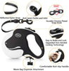 QiMH Correa retráctil para perro, 360 ° sin enredos, resistente y reflectante de 16.0 ft con asa antideslizante para perros de tamaño mediano y grande de hasta 110 libras, freno de una mano, pausa y bloqueo - BESTMASCOTA.COM