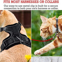 Correa de nailon para gatos de rabbitgoo, fácil de controlar, ligera, duradera, con clip giratorio de 360 grados, correas de entrenamiento para gatos pequeños y medianos, 59 pulgadas, 2 unidades - BESTMASCOTA.COM