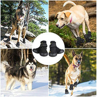 Zacro Botas protectoras para perro, 4 unidades, zapatos impermeables para perros medianos a grandes, zapatos protectores con dos correas de sujeción reflectantes y suela antideslizante resistente, tamaño: 4 – 8 - BESTMASCOTA.COM