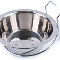 Pet Food Agua Taza con tornillo Ganchos de acero inoxidable para Pet Bird cajones Jaulas Coop perro gato Parrot un pájaro conejo mascota - BESTMASCOTA.COM
