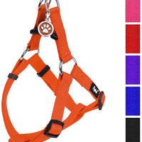 Arnés ajustable Pupteck para perro, medida básica de cachorro, de nailon, chaleco para pasear en exteriores con etiqueta de identificación - BESTMASCOTA.COM