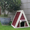 Petsfit - Casa de gato triangular para exteriores con puerta de escape para todos los gatos - BESTMASCOTA.COM