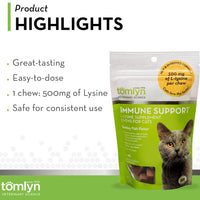 tomyln Apoyo Inmunológico L-Lisina Suplemento Nutricional, Valor no encontrado, Not Applicable - BESTMASCOTA.COM