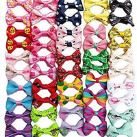 chenkou Craft 50pcs/25pairs Nueva Combinación de lazos de pelo de perro con clips Pet Grooming Productos colores varía patrones lazos de pelo de mascotas perro accesorios - BESTMASCOTA.COM