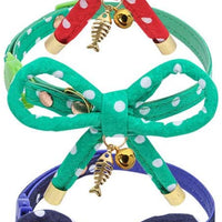 Esceneral - Collar para gato, diseño de lazo, ajustable, con hueso y campana para gatos, gatitos, cachorros - BESTMASCOTA.COM