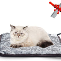 EACHON Heating Pad for Dogs Cats Electric Heated Pet Beds Warming Pet Mats Adjustable Safety Waterproof Chew Resistant Steel Cord wifh Free pet Comb (S Gray) - BESTMASCOTA.COM